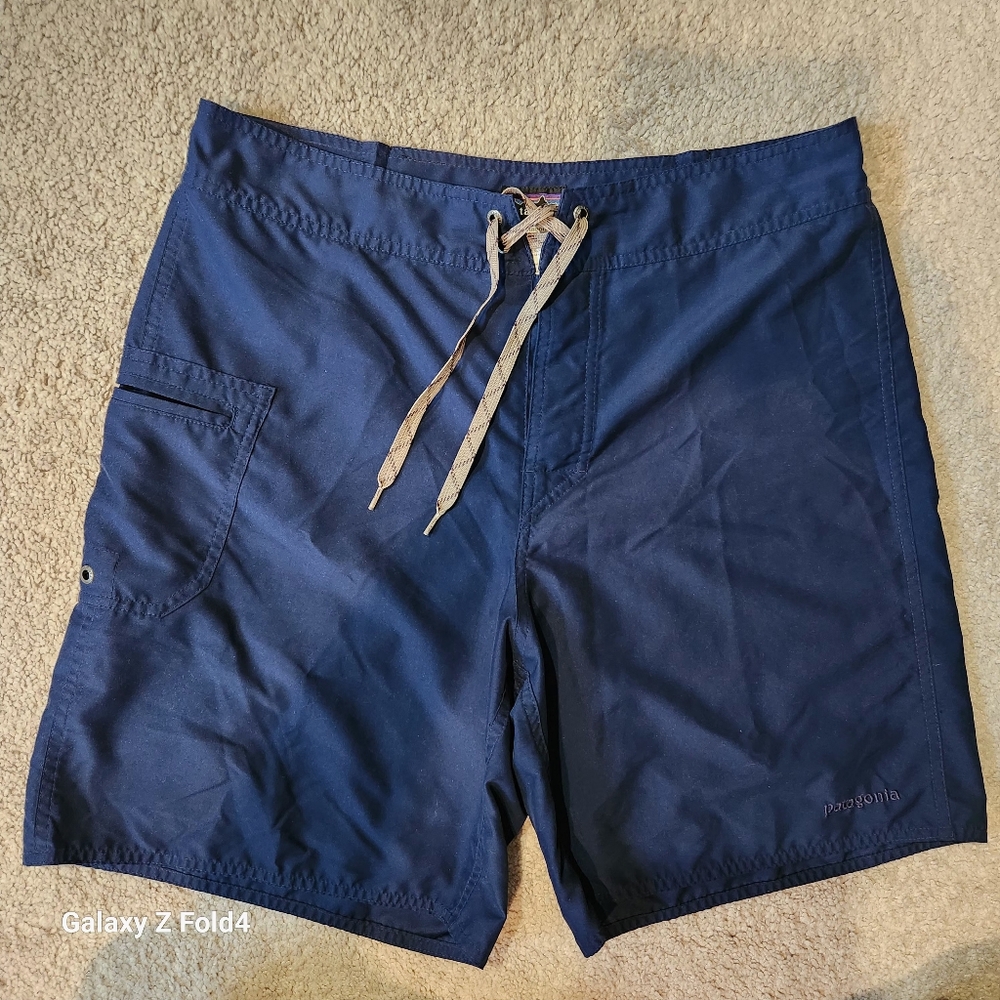 Patagonia Board Shorts Mens Size 34 Blue Swim Trunks